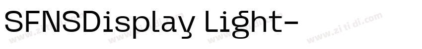 SFNSDisplay Light字体转换 SFNSDisplay Light字体转换